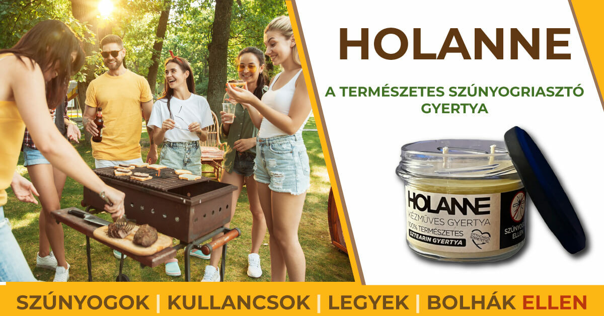 Természetes szúnyogriasztó gyertya a Holanne-tól