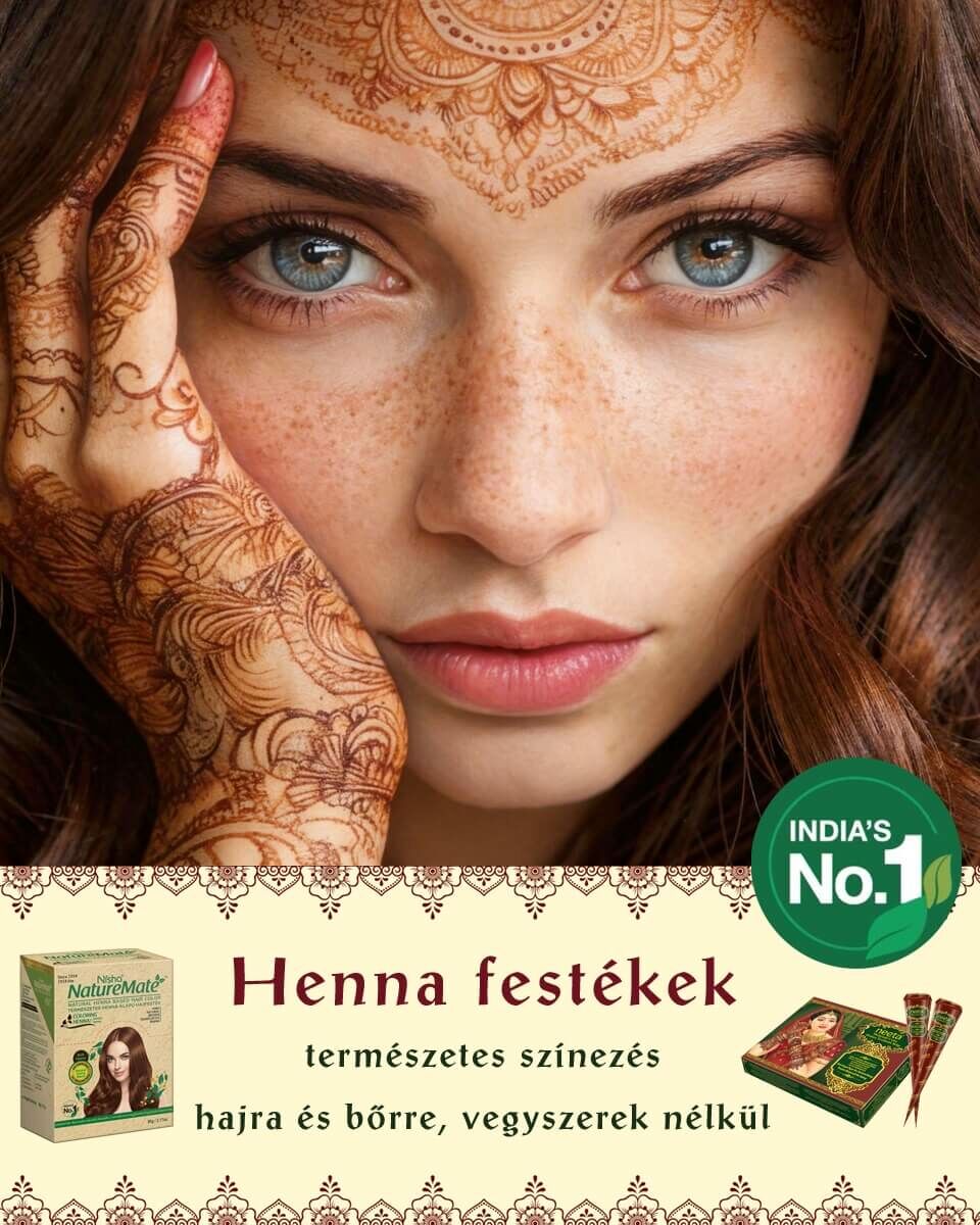 Henna hajfestékek és mehndi henna testfestő kúpok
