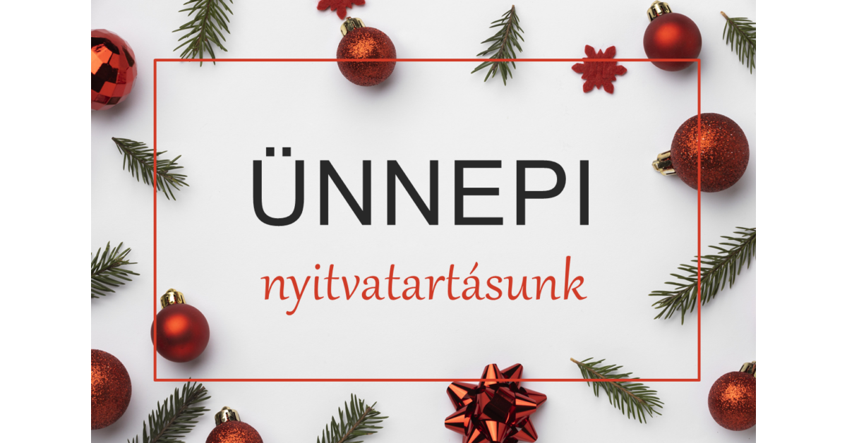2023. évi ünnepi nyitvatartásunk