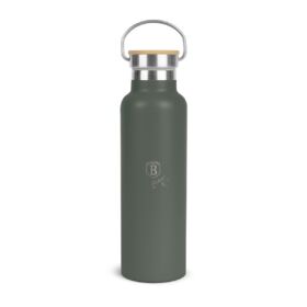 BerlingerHaus Kulacs (termosz) bambusz kupakkal 600 ml - Matte Green Collection BerlingerHaus Kulacs (termosz) bambusz kupakkal 600 ml - Matte Green Collection