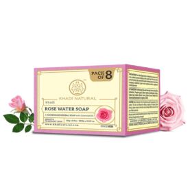 Khadi Natural Ayurvédikus Rózsavíz szappan csomag 8x125g Khadi Natural Ayurvédikus Rózsavíz szappan csomag 8x125g