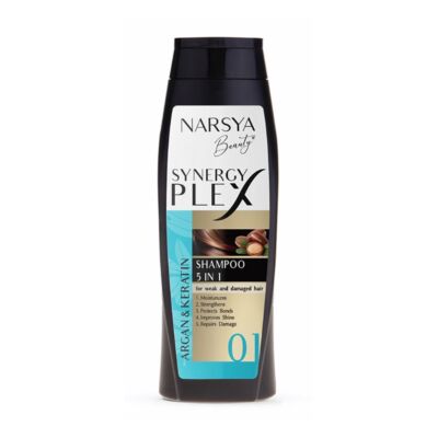 Arsy Cosmetics Narsya Beauty Synergy Plex Argán &amp; Keratin 5 az 1-ben sampon 450 ml