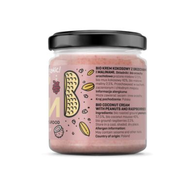 Diet Food Bio RASPNUTIN kókuszkrém mogyoróval, málnával (édes) 200 g