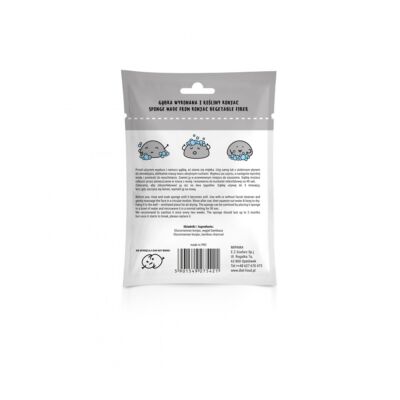 Konjac arctisztító szivacs fekete bambusz szénnel