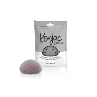 Konjac arctisztító szivacs fekete bambusz szénnel
