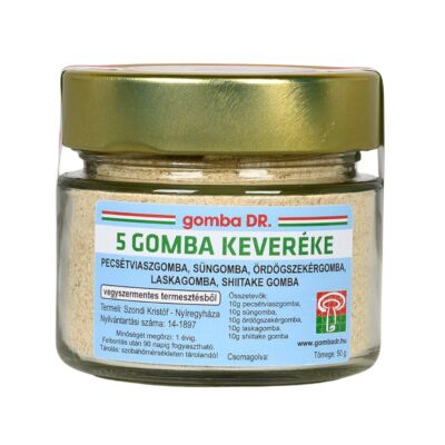 Gomba DR. Kistermelői őrölt 5 gomba keveréke 50 g