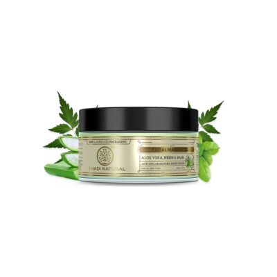 Khadi Natural Ayurvédikus Aloe vera, Neem & Bazsalikomolajos Arcmasszírozó Gél 100 g