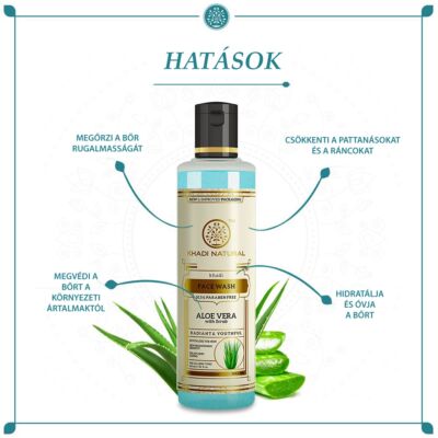 Khadi Natural Face Scrub Ayurvédikus Aloe Vera Bőrradír Hatású Arclemosó 210 ml (SLS, Paraben Free)