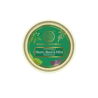 Khadi Natural Indiai Orgona, Bazsalikom &amp;amp; Menta Arcpakolás 100 g