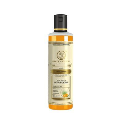 Khadi Natural Narancs &amp;amp; Indiai Citromfű Arclemosó 210 ml