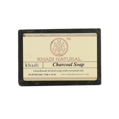 Khadi Natural Charcoal Ayurvédikus Gyógynövényszappan Faszénporral 125 g 