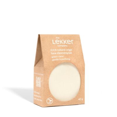 Lekker Face bar arctisztító szappan zöld anyaggal 40 g