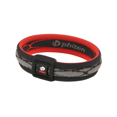 Phiten Rakuwa X30 mono karkötő fekete-piros 16 cm