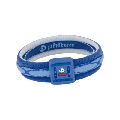 Phiten Rakuwa X30 mono karkötő kék 19 cm