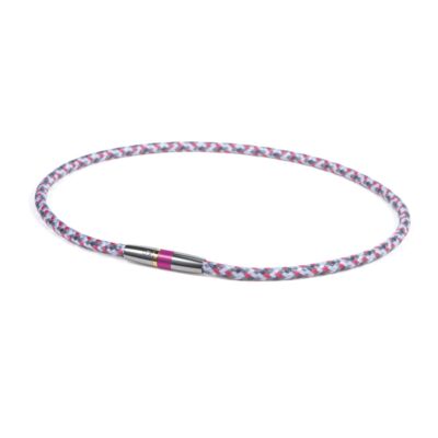 Phiten Rakuwa X50 High-End III. titán nyaklánc rózsaszín-szürke 50 cm