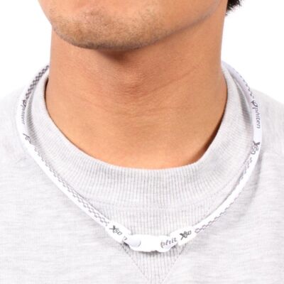 Phiten Rakuwa X50 nyaklánc fehér 45 cm