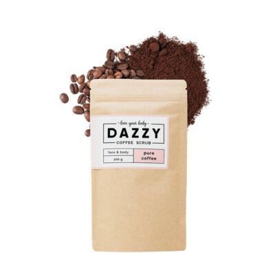Dazzy kávés arc és testradír - tiszta kávés 200 g