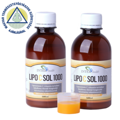 2 db InterHealth LipocSol 1000 folyékony liposzómás C vitamin 500 ml + választható AJÁNDÉK