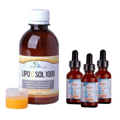 3 db LipoQsol (3x30 ml) + 1 db Lipo C Sol 1000 (500 ml)