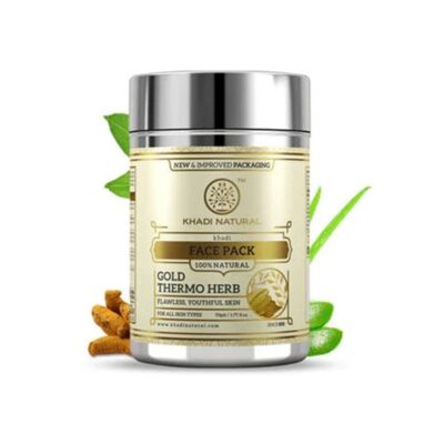 Khadi Natural Gold Thermo Herb bőrfeszesítő arcpakolás 100 g