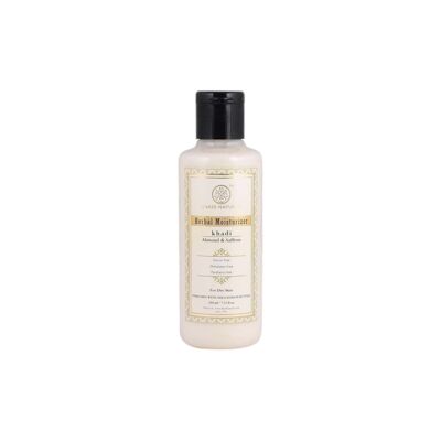 Khadi Natural Moisturiser Ayurvédikus Sáfrányos Mandula Hidratáló testápoló 210 ml (SLS, Paraben Free)