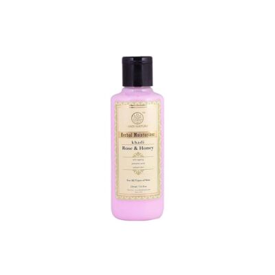 Khadi Natural Moisturiser Ayurvédikus Természetes Rózsa - Méz hidratáló testápoló 210 ml (SLS, Paraben Free)