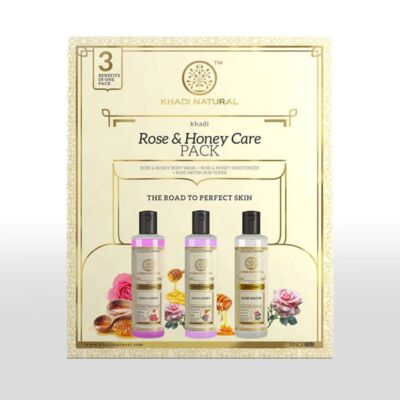 Khadi Natural Rózsa &amp; Méz Bőrápoló Csomag 630 ml