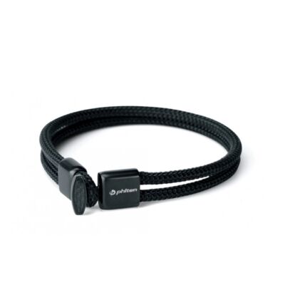 Phiten Rakuwa X100 Carbon karkötő fekete 19 cm