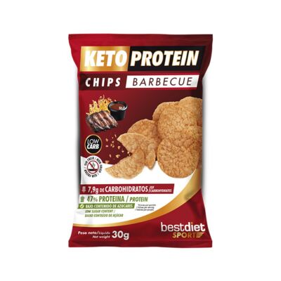 PrismaNatural Keto Protein Chips BBQ ízesítésű 30 g
