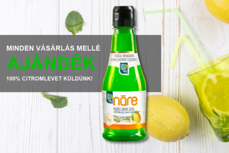 Ajándék 100% Citromlevet küldünk minden vásárlás mellé!