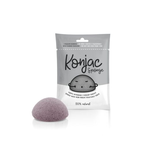 Konjac arctisztító szivacs fekete bambusz szénnel