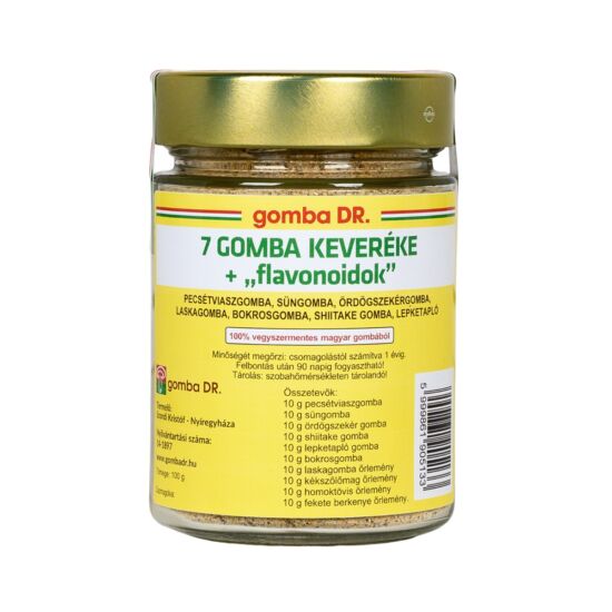 Gomba DR. Kistermelői őrölt 7 gomba keveréke plusz flavoidok 100 g