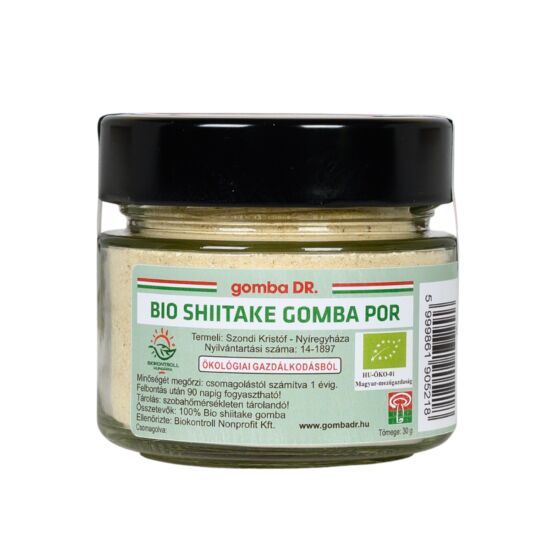 Gomba DR. Kistermelői őrölt BIO Shiitake gomba por 30 g