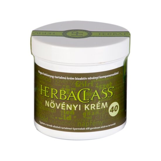 HerbaClass "40" növényi krém: kender-, máriatövis-, len-, és fűszerköménnyel