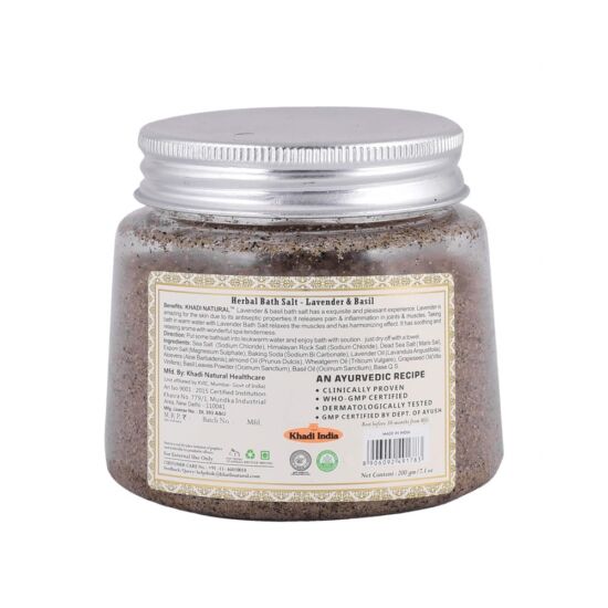 Khadi Natural Ayurvédikus Levendula Bazsalikom fürdősó 200 g