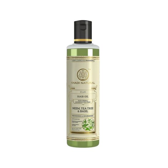 Khadi Natural Ayurvédikus Neem Hajolaj Teafa és Bazsalikomolajjal 210 ml