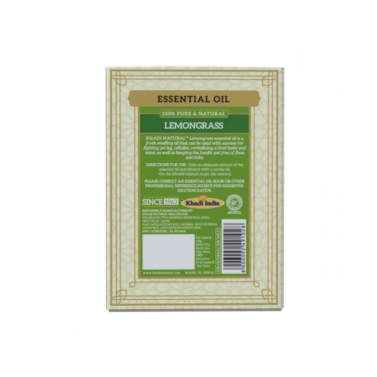 Khadi Natural Lemongrass Ayurvédikus Tiszta Citromfű Illóolaj 15 ml