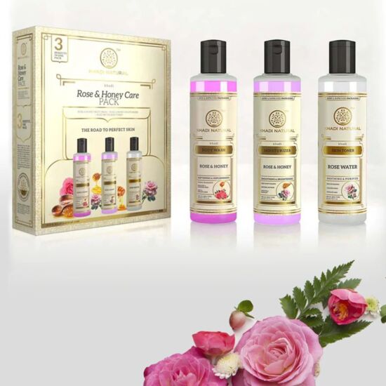 Khadi Natural Rózsa & Méz Bőrápoló Csomag 630 ml