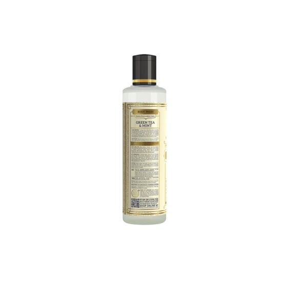 Khadi Natural Ayurvédikus Zöld tea és menta tusfürdő 210 ml (SLS, Paraben Free)