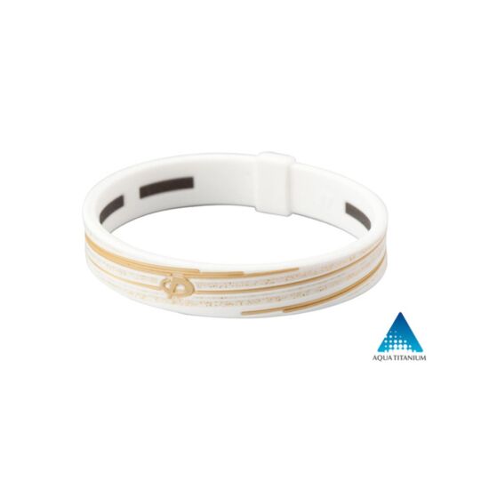 Titániummal bevont karkötő fehér-arany