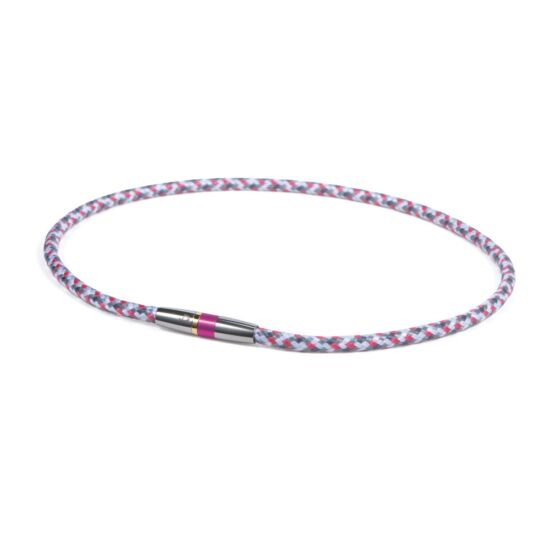 Phiten Rakuwa X50 High-End III. titán nyaklánc rózsaszín-szürke 50 cm