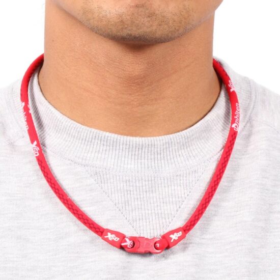Phiten Rakuwa X50 nyaklánc piros 45 cm