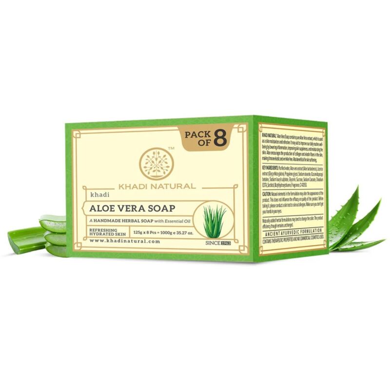 Khadi Natural Ayurvdikus Aloe Vera szappan csomag 8x125g | 6.990 Ft |  Ayurvdikus szappan, tusfrd, frds | Vitalits Webruhz